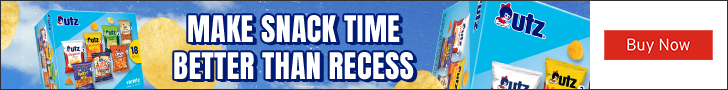 Advertisement for UTZ. MAKE SNACK TIME BETTER THAN RECESS. Buy Now.