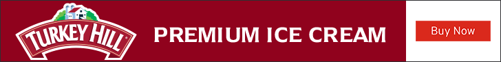 Advertisement for Turkey Hill Dairy. TURKEY HILL. PREMIUM ICE CREAM. Buy Now.