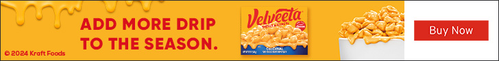 Advertisement for Valveeta. Add more drip to the season. 2024 Kraft Foods copyright. Buy Now.