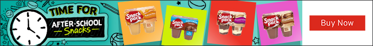 Advertisement for Conagra Brands. TIME FOR AFTER-SCHOOL Snacks. Buy Now.