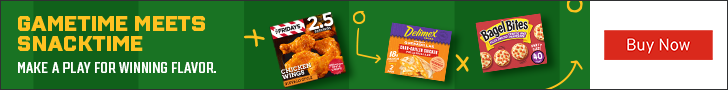 Advertisement for Kraft Heinz. GAMETIME MEETS SNACKTIME. MAKE A PLAY FOR WINNING FLAVOR. Buy Now.