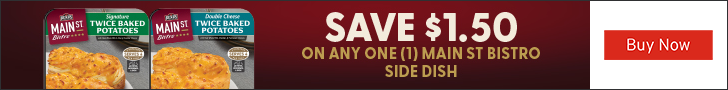 Advertisement for Reser's Fine Foods. SAVE $1.50. ON ANY ONE (1) MAIN ST BISTRO SIDE DISH. Buy Now.