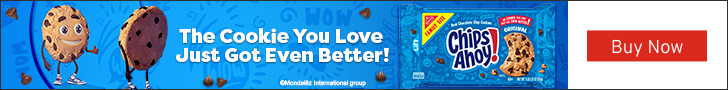 Advertisement for Mondelez. The Cookie You Love. Just Got Even Better! Buy Now