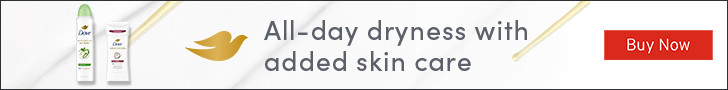 Advertisement for Unilever PLC. All-day dryness with added skin care. Buy Now.
