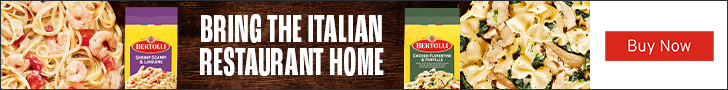 Advertisement for Conagra.  Bring the Italian Restaurant Home. Buy Now.