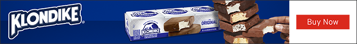 Advertisement for Unilever. KLONDIKE. Buy Now.